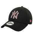 New Era Kasket - 9Forty - New York Yankees - Sort/Pink/Guld
