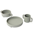 Everleigh & Me Spisesæt - Silikone - 3 dele - Charcoal