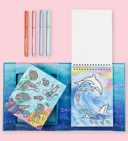 Tiger Tribe Farvesæt - Shimmer Colouring Set - Sea Life