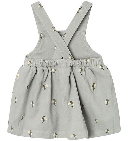 Lil Atelier Kjole - Fløjl - NbfNelly - Mirage Gray