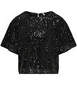 Kids Only T-shirt - KogFransa - Sort m. Palietter