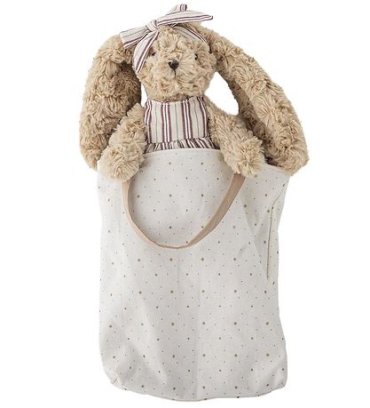 Bloomingville Stofdukke m. Shopper - 28 cm - Vilma - Brun