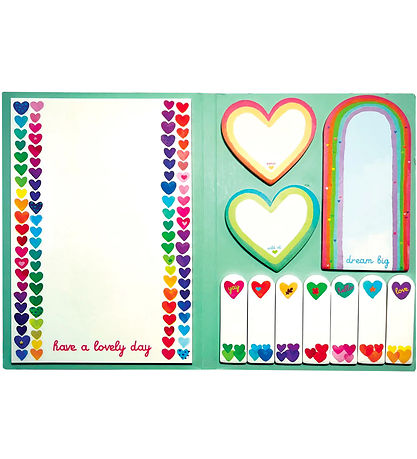 Ooly Sticky Notes Bog - Side Notes - Rainbow Hearts