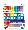 Ooly Dobbeltsidede Tuscher - Stamp a Square - 12 stk