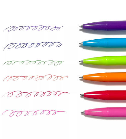 Ooly Kuglepenne - Bright Writers Colored Ballpoint Pens - 6 Stk.
