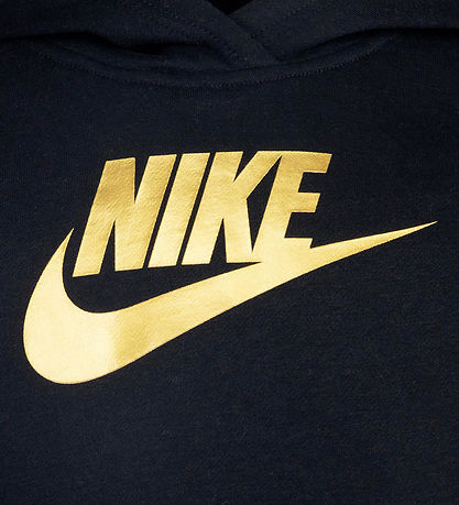 Nike Hættetrøje - Black/Metallic Gold