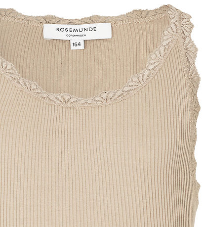 Rosemunde Top - RkBeathe -  Rib - Silver Lining m. Blonder