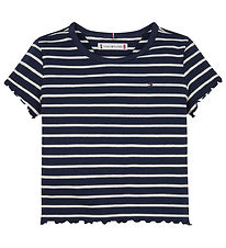 Tommy Hilfiger T-shirt - Rib - Blue Base White Stripe