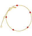 Design Letters Armbånd - Little Big Love - Guld/Rød