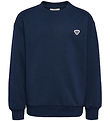 Hummel Sweatshirt - hmlJr Loose Crewneck - Dress Blue