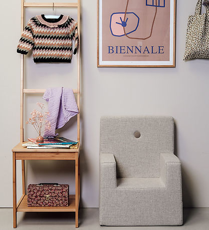 by KlipKlap Lænestol - Kids Chair XL - 63x49x42 cm - Beige w. Sa