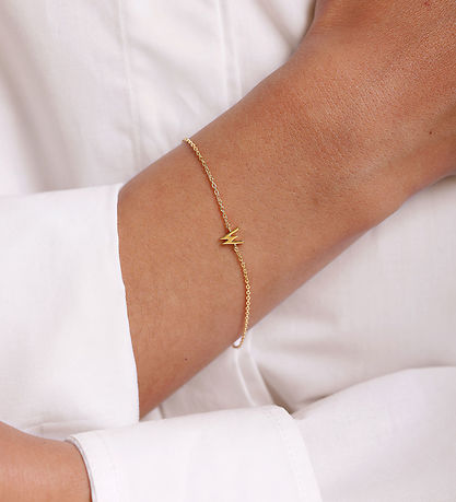 Design Letters Armbånd - W - 18K Guldbelagt