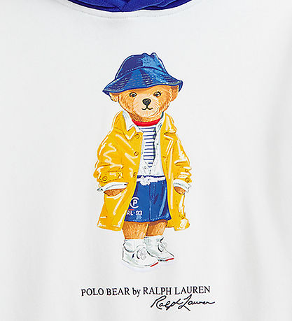 Polo Ralph Lauren Hættetrøje - Hvid m. Bamse