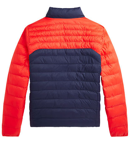 Polo Ralph Lauren Dynejakke - Vendbar - Orange/Navy/Blå