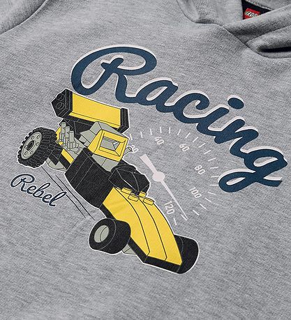 LEGO® Wear Hættetrøje - LWScout 708 - Grey Melange m. Print