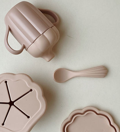 Konges Sløjd Spisesæt - Silicone - 3 dele - Blush