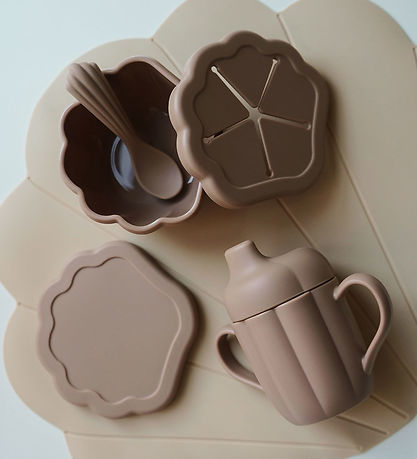 Konges Sløjd Spisesæt - Silicone - 3 dele - Blush