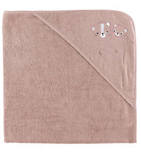 Nørgaard Madsens Babyhåndklæde - 100x100 cm - Mauve m. Løver