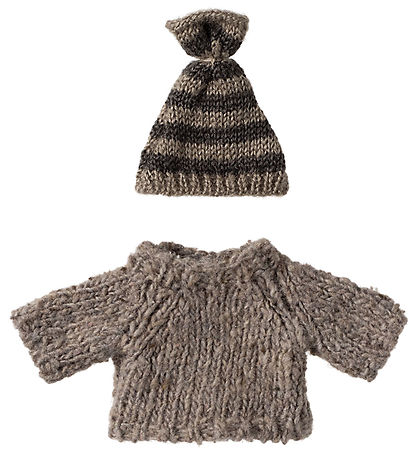 Maileg Sweater/Hat - Strik - Mus - Storebror