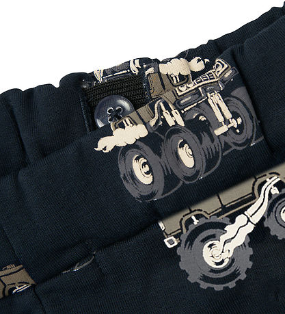 Name It Sweatpants - NmmSeb - Dark Sapphire m. Monstertrucks
