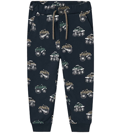 Name It Sweatpants - NmmSeb - Dark Sapphire m. Monstertrucks