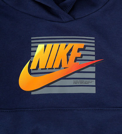 Nike Sweatsæt - Midnight Navy m. Orange