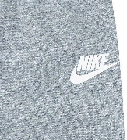 Nike Sweatsæt - Mørkegråmeleret m. Blå