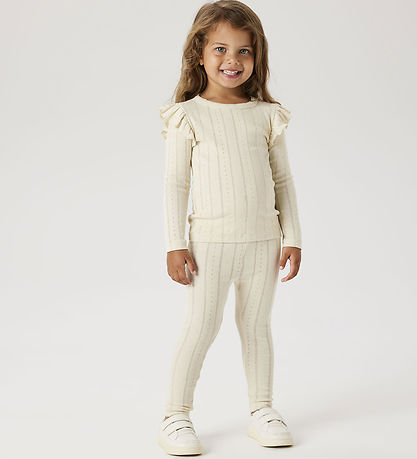 Name It Leggings - Noos - NmfJulia - Summer Sand m. Hulmønster