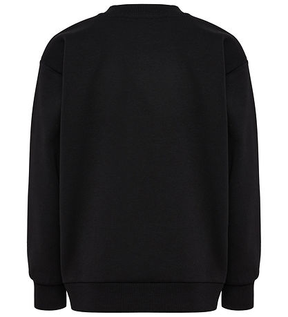 Hummel Sweatshirt - hmlJR Loose Crewneck - Sort m. Logo