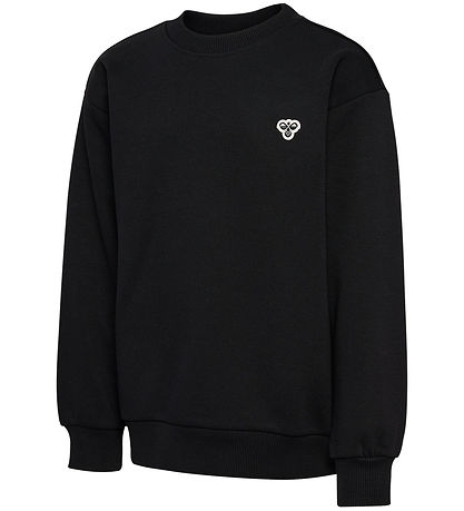 Hummel Sweatshirt - hmlJR Loose Crewneck - Sort m. Logo