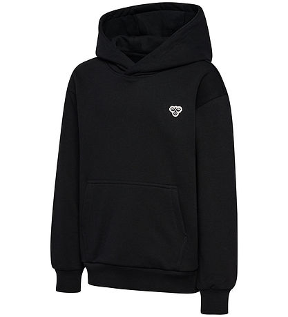 Hummel Hættetrøje - hmlJR Loose Hoodie - Sort m. Logo