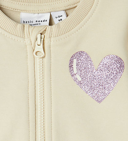Name It Cardigan - NbfVrillie - Summer Sand/Hearts