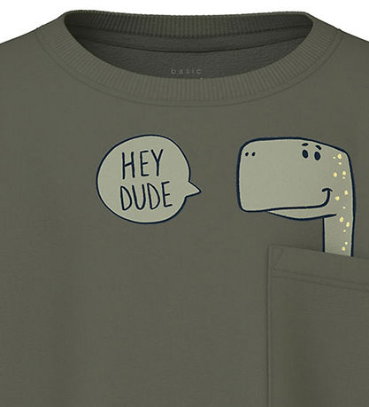 Name It Bluse - NmmVillian - Dusty Olive/Brontosaurus