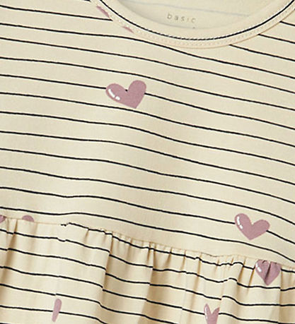 Name It Kjole - NbfVandora - Summer Sand/Hearts
