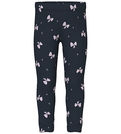 Name It Leggins - NmfDavina - Sweat - Dark Sapphire/Bows