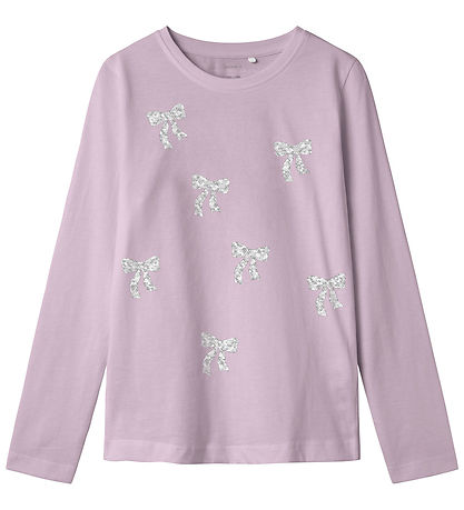Name It Bluse - NkfTudu - Paliet Sløjfer - Winsome Orchid