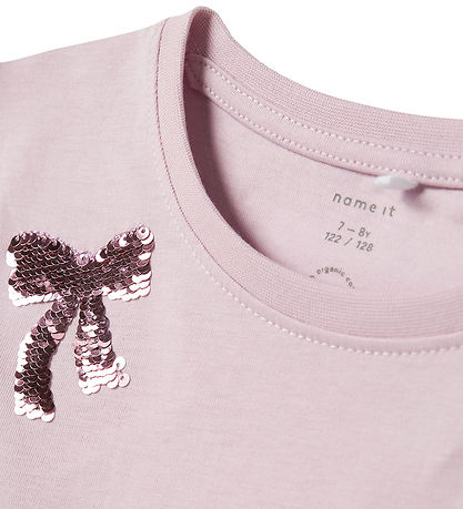 Name It Bluse - NkfTudu - Paliet Sløjfer - Winsome Orchid