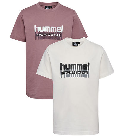 Hummel T-shirts - hmlTukas - 2-pak - Twilight Mauve/Marshmallow 