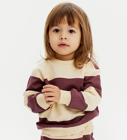 The New Siblings Sweatshirt - TnsMiran - Crushed Berry Striped