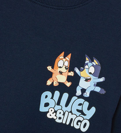 Name It Sweatshirt - NmmNuse Bluey - Navy Blazer m. Print