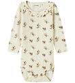 Lil' Atelier Bodysuit L/æ - Rib - NbfGavo - Turtledove/Olive