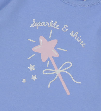 Name It Bluse - NbfVubie - Cornflower Blue/Sparkle