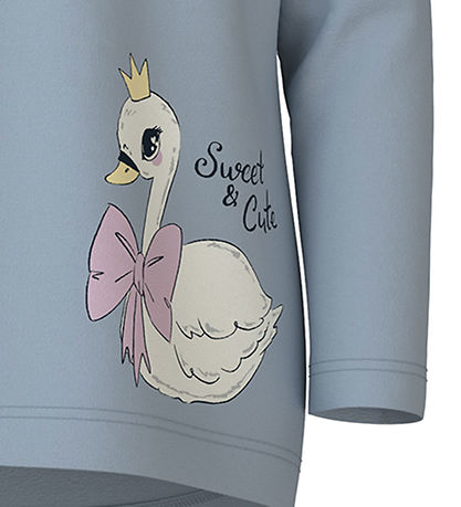 Name It Bluse - NmfVix - Subdued Blue/Swan