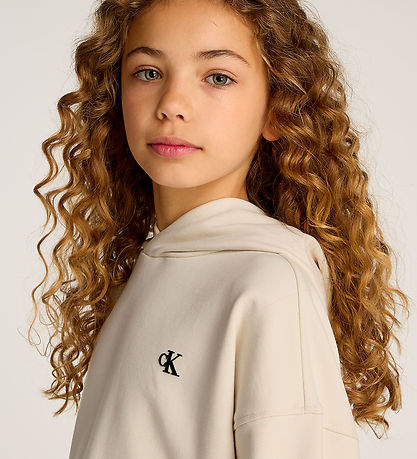 Calvin Klein Hættetrøje - Handwriting Logo - Turtledove