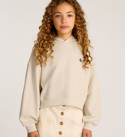 Calvin Klein Hættetrøje - Handwriting Logo - Turtledove