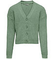 Kids Only Cardigan - Rib - Strik - KogMandy - Hedge Green/Melang