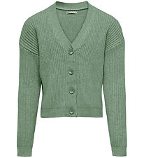 Kids Only Cardigan - Rib - Strik - KogMandy - Hedge Green/Melang
