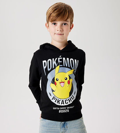 Name It Hættetrøje - NkmDu - Pokemon - Sort m. Print