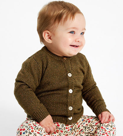 The New Siblings Cardigan - Strik - TnsKeve - Ivy Green m. Glimm