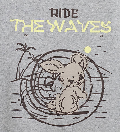 Sofie Schnoor T-shirt - Gråmeleret m. Kanin